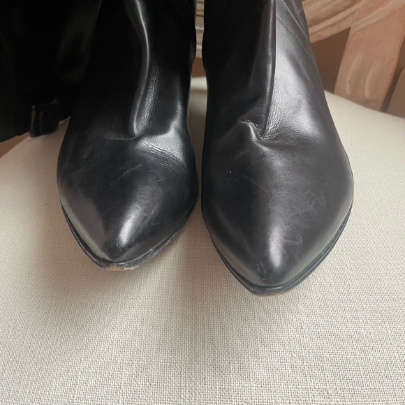 COSTUME NATIONAL Black leather boots - Picture 9 of 11